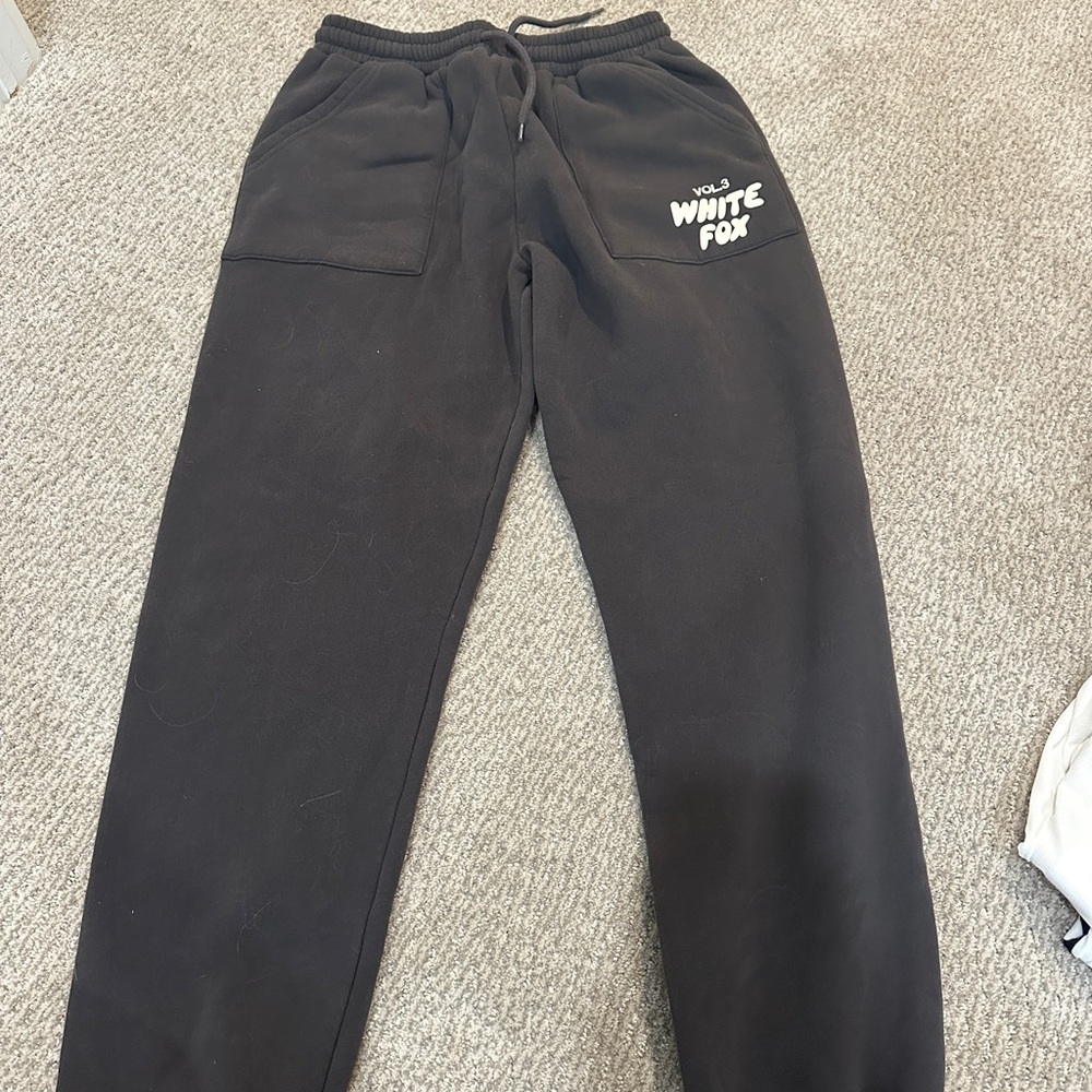 White Fox Boutique Black Track Pants